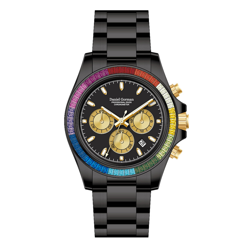 luxusóra rozsdamentes acél kvarc watchdg9003